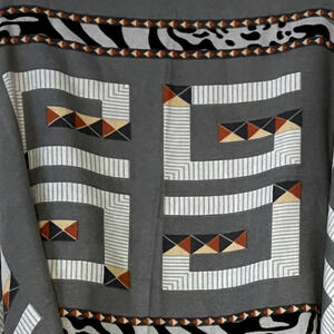NWT Gregory Ladner Women's Geometric Animal Print Boho Scarf Wrap Safari
